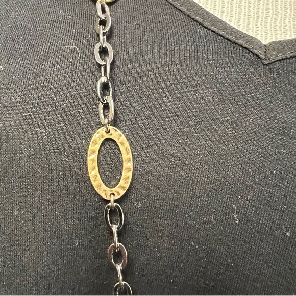lia sophia Modesto Necklace NEW WITH TAG🏷 gun metal & gold tone - Picture 6 of 10